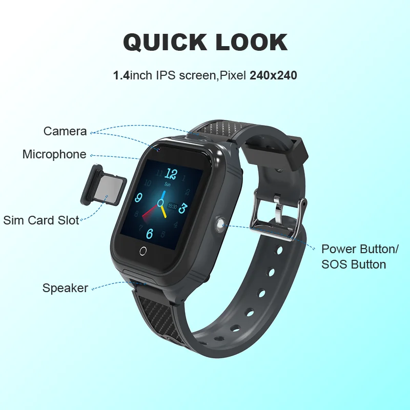 Смарт-часы LT21pro 4G двойная камера GPS Wi-Fi SOS IP67