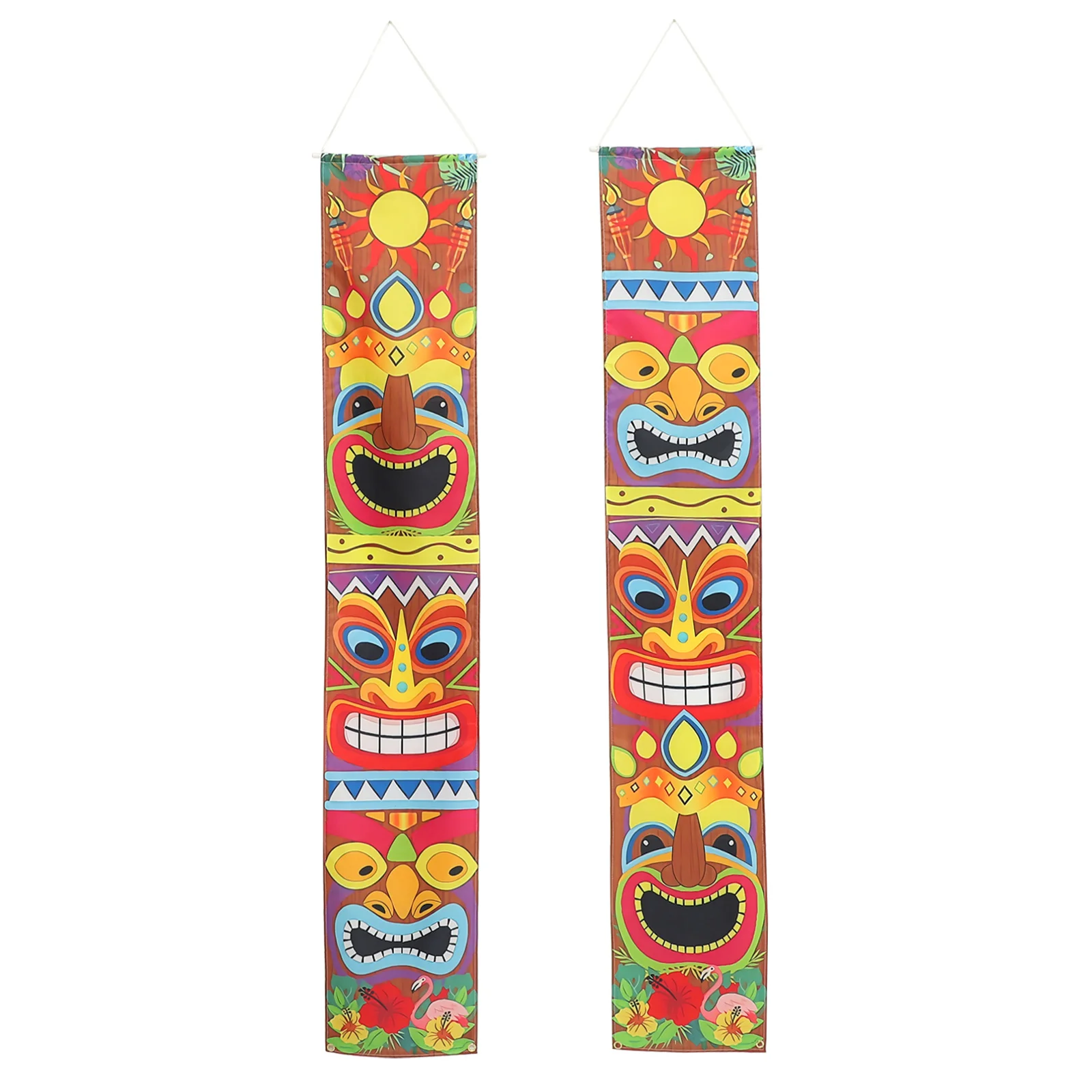 

1 Pair Hawaiian Porch Sign Hawaiian Door Decor Door Banner Party Decorations