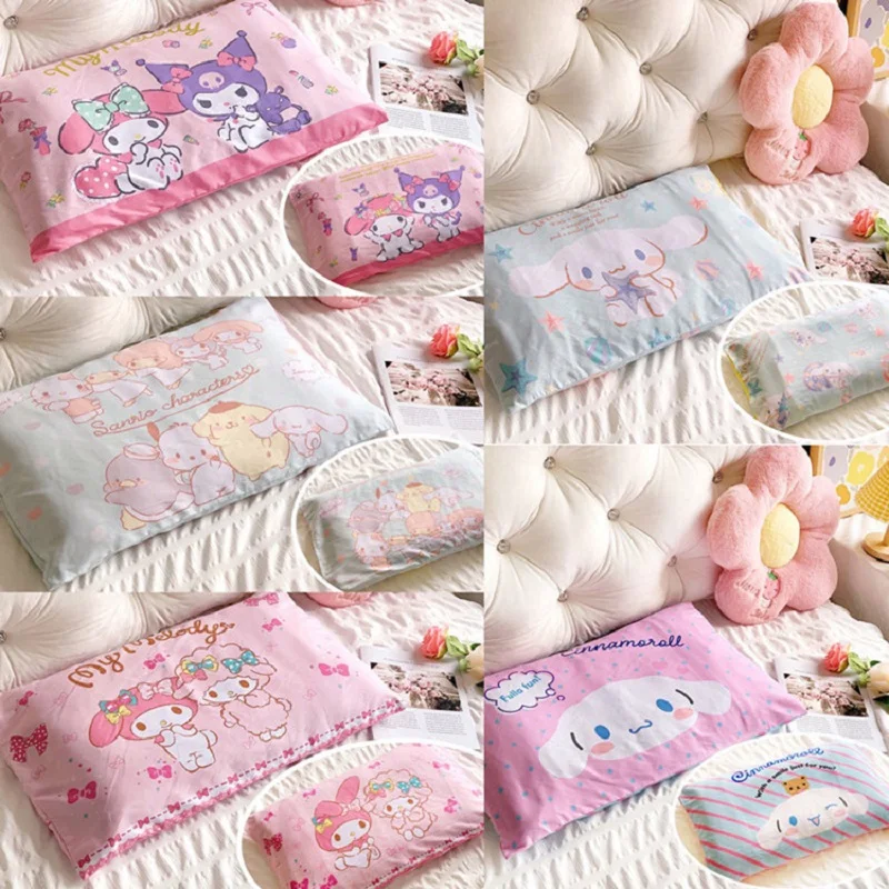 

Kawaii Sanrio аниме Cinnamoroll My Melody Симпатичный мультфильм Kuromi Девочка Сердце Доступно с обеих сторон наволочка игрушка для девочек