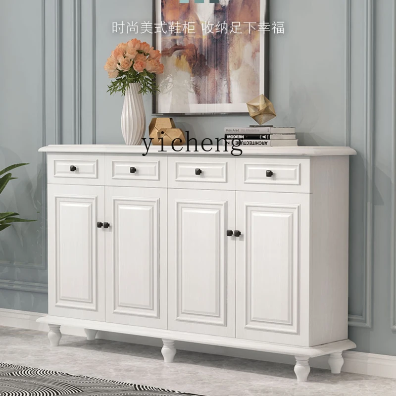 

American Shoe Cabinet Simple Modern Home Hall Cabinet Large Capacity Entrance Entrance Cabinet Balcony Locker Storage Cabinet