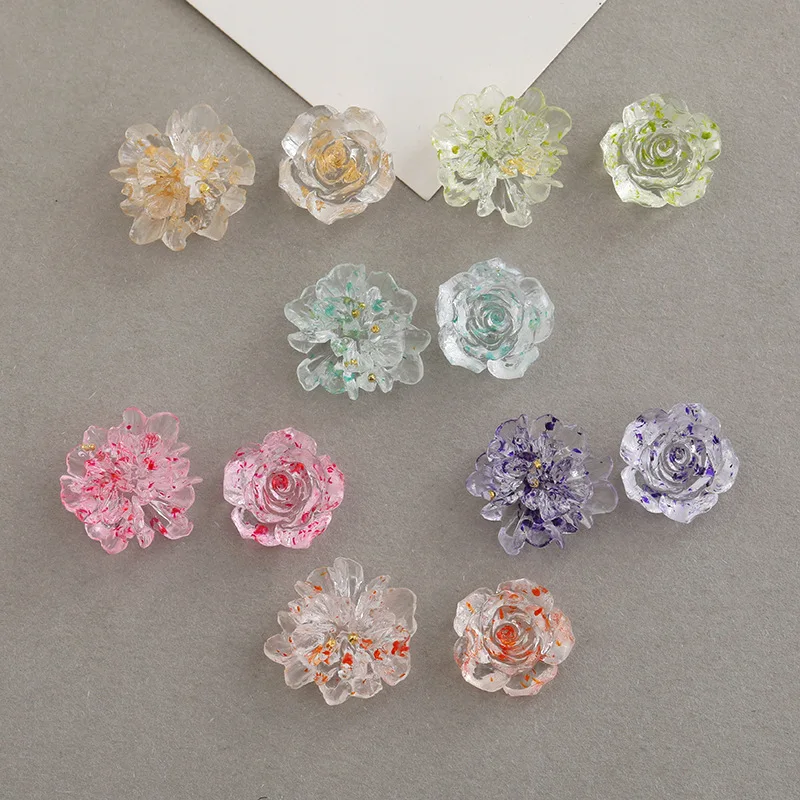 

50pcs DIY Flowers Hair Accessories Phone Case Refrigerator Shell Patch KT3297