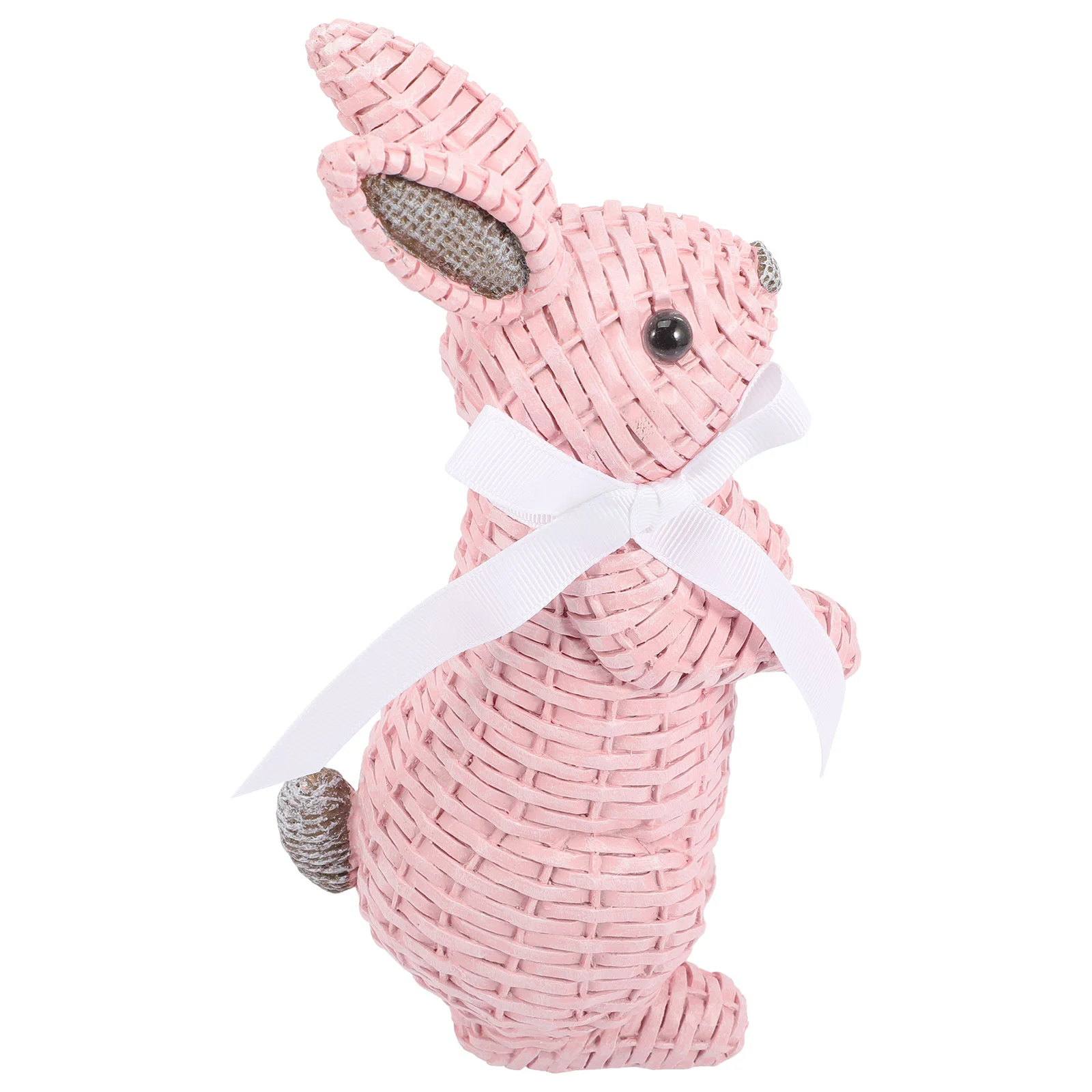 

Ротанговый кролик, украшение для дома, пасхальные соломенные фигурки кроликов, рождественское пасхальное украшение для сада, Статуэтка из смолы