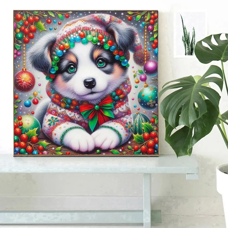 2024 новый полный кристалл набор для вышивки крестом животное собака фея пыль