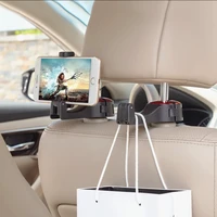 car back seat rear seat phone bracket multi function car storage hook holder hanging hook mobile phone stand