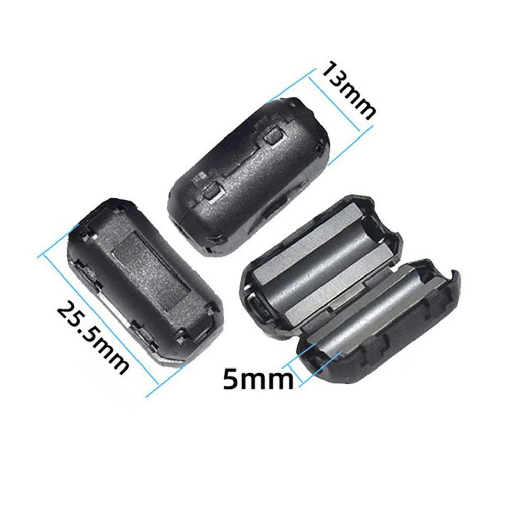 2/5pcs 5mm Ferrite Core Cord Ring Choke Bead RFI EMI Noise Suppressor Filter For Power Cord USB Cable Antenna Audio Cable