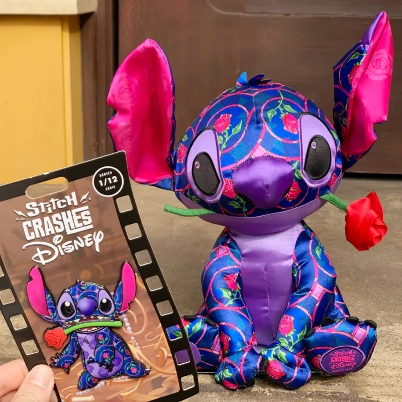 

Original Disney Cartoon Lilo & Stitch 2021 Limited Edition Stitch Rose Doll Comfort Doll Toy Girls Birthday Christmas Gift