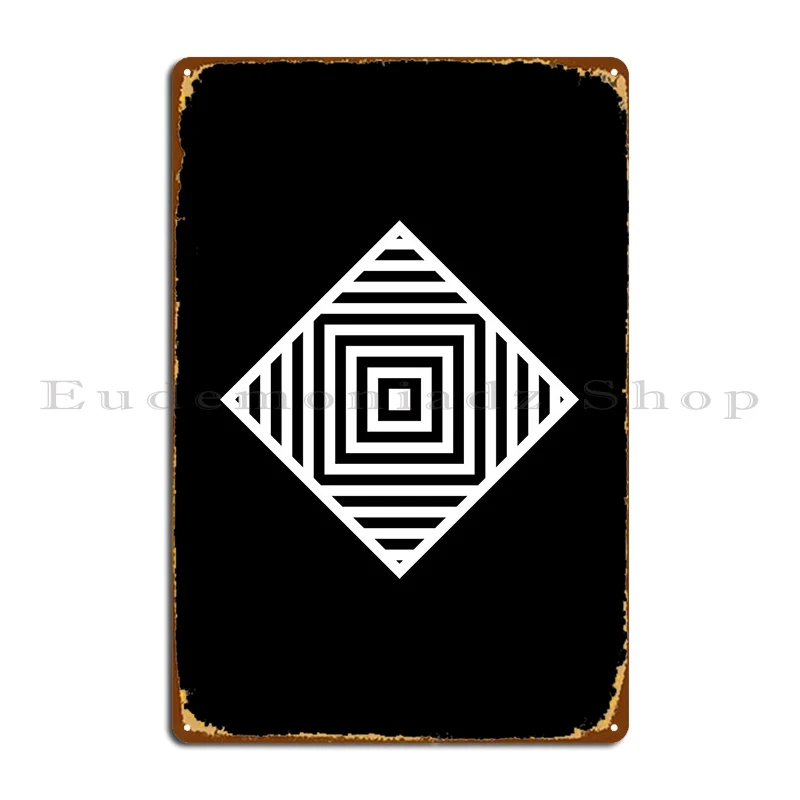 

Черный священный геометрический Рунический металлический плакат с табличкой, забавные фотоплакаты для гостиной, Индивидуальный Светодиодный плакат с знаком