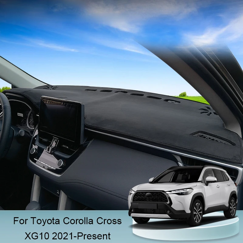

Auto Dashboard Cover Protective Pad Artificial For Toyota Corolla Cross XG10 2021-2024 Interior Sunshade Carpet Car Accessories