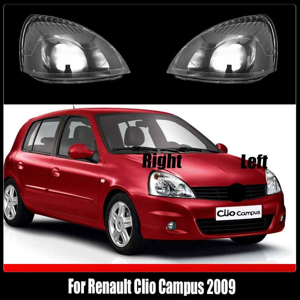 Car front Headlight glass headlamps transparent lampshade lamp shell Headlight Cover lens For Renault Clio Campus 2009