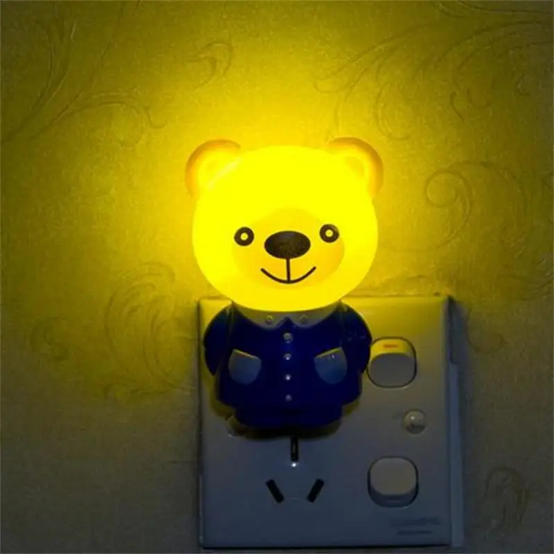 

Plug-in Energy-saving Optical Control Smart Led Light Control Series Cartoon Night Light Creative Gift Little Bear Unique Lamp