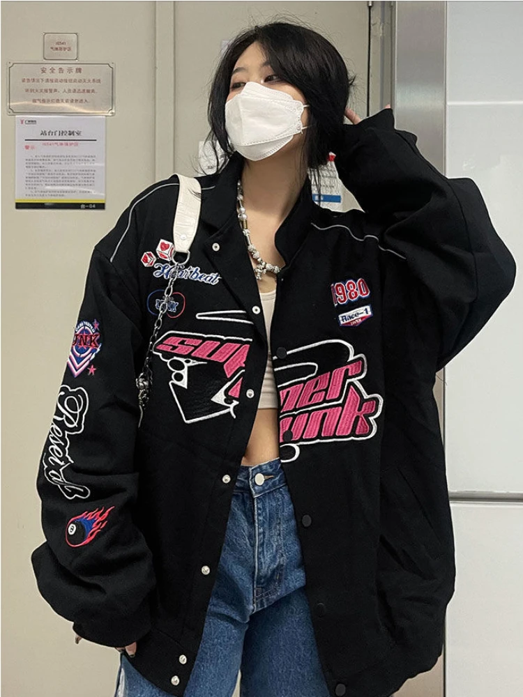 Женская бейсбольная куртка в стиле Харадзюку на весну и осень |