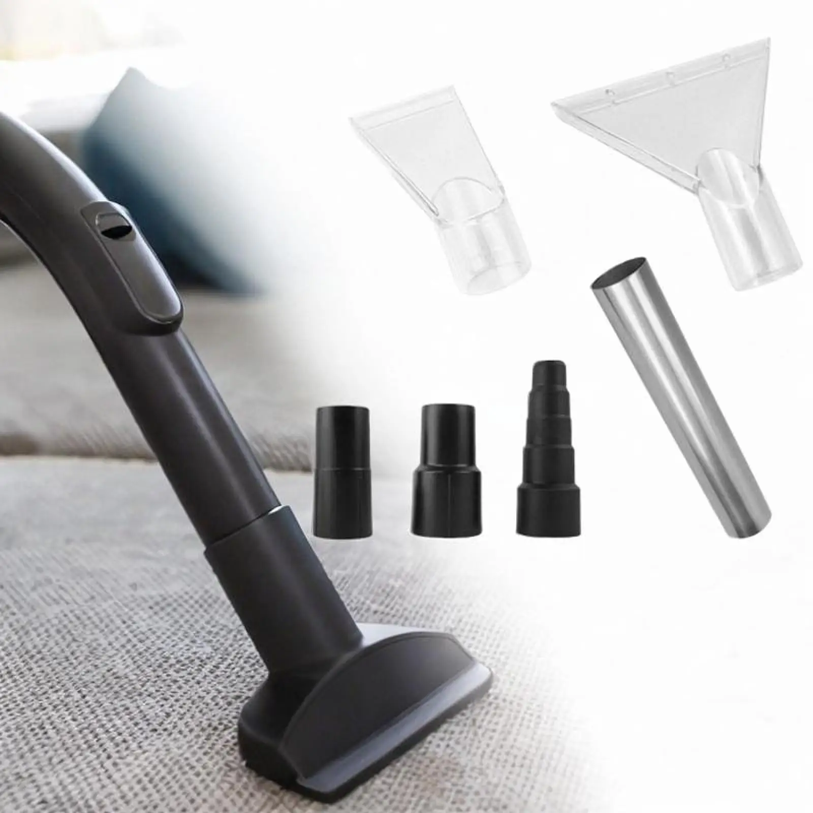 Насадка для пылесоса Прозрачная с щеткой обивки