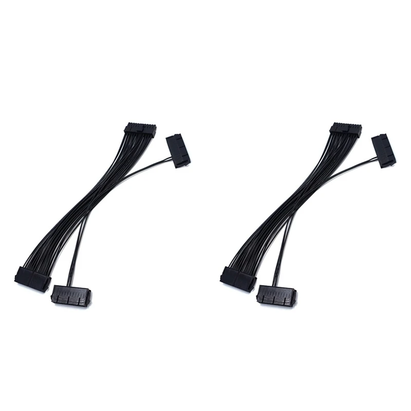 

2Pcs ATX 24Pin 3 PSU Power Supply Cord Motherboard Adapter Cable 18AWG Power Sync Starter Wire for Miner Machine 30cm