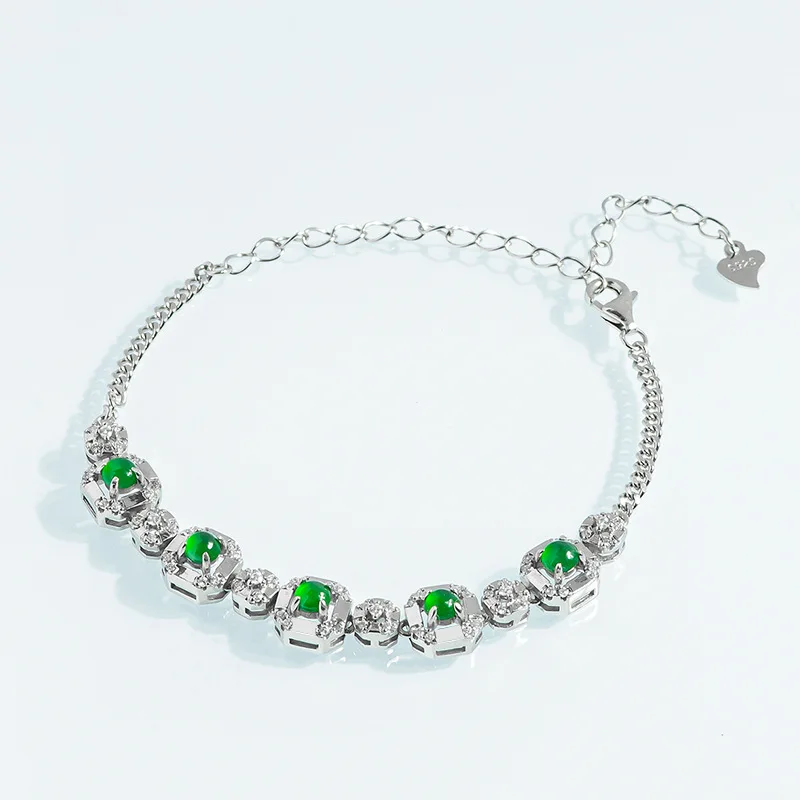 Burmese Jade Bracelets 925 Silver Natural Stone Emerald Designer Jewelry Gift Certificate Bangles Bangle Green Talismans Charm