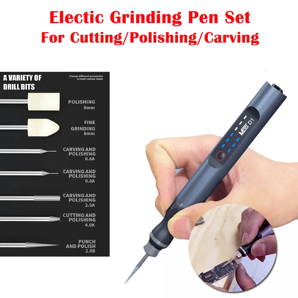 

MaAnt D1 Speed Adjustable Engraver Electric Grinding Pen Small Grinding Machine Jade Engraving Pen Polishing Phone Repair Tools
