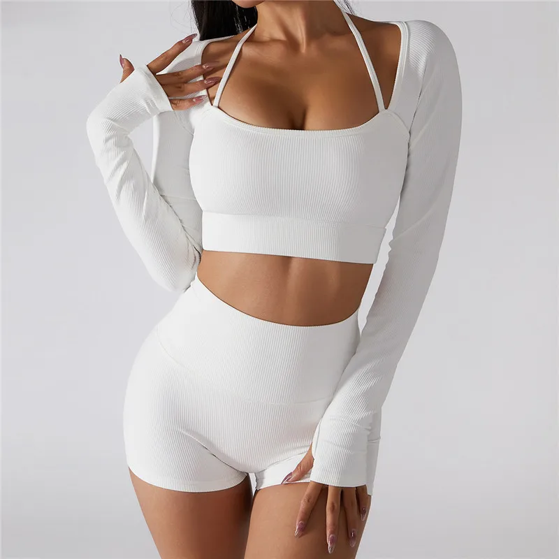 

Women Sports Running T-Shirts with Chest Pad Long Sleeve Breathable Lightweight Gym Fitness Yoga Top Training Workout Clothes