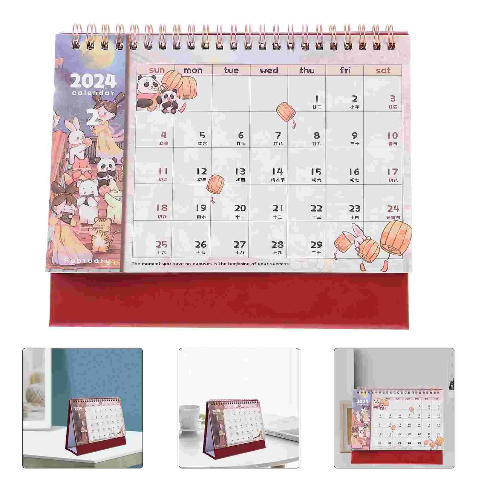

Planning Calendar Schedule 2024 Adornment Desk Calendars Paper Time Stylish Cartoon Office Desktop Decor Advent
