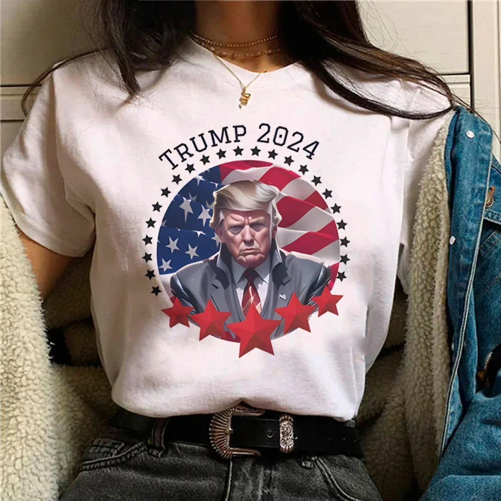 Трамп футболки женские забавные Y2K для девочек японская дизайнерская одежда