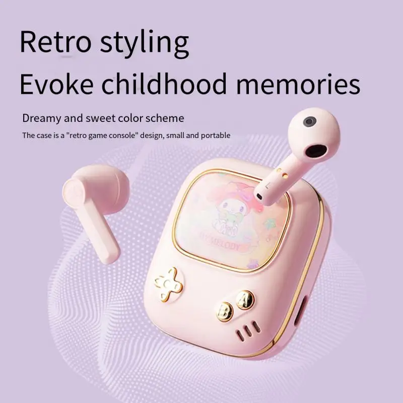 

Kawaii Sanrio My Melody Cinnamoroll Аниме Фигурка беспроводные Bluetooth наушники атлетика долгий срок службы батареи Hifi Звук качество подарок
