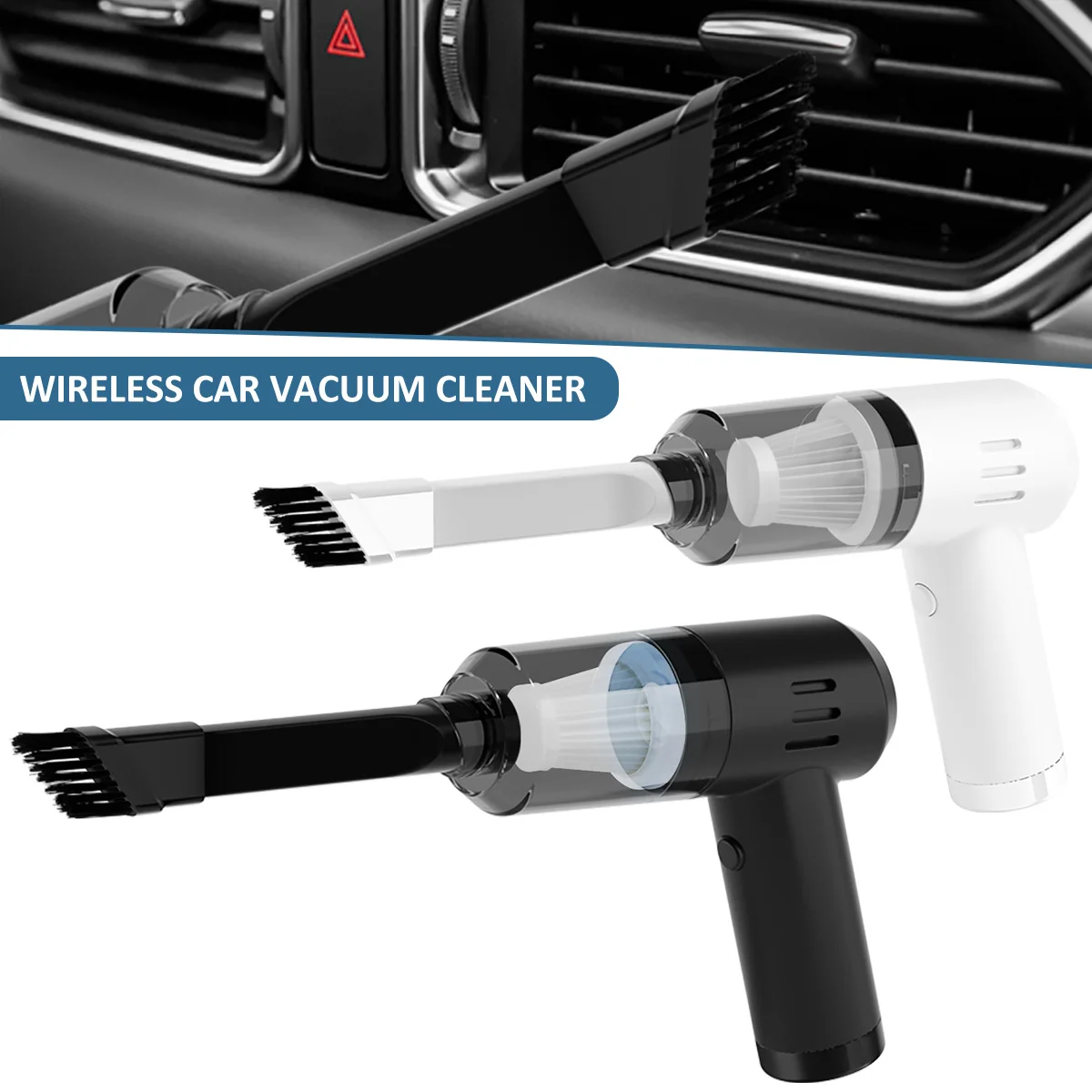 

New Car Vacuum Cleaner USB Rechargeable Wireless Vacuum Cleaner with 1500mAh Battery 9000Pa Strong Suction Silent Lightweight