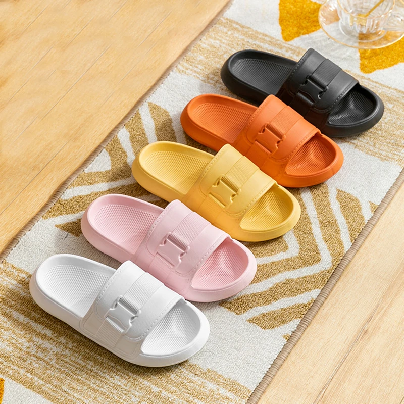 

Шлепанцы женские домашние на платформе, мягкая подошва, Эва, пряжка, толстая подошва, Нескользящие, летняя пляжная обувь, 2022