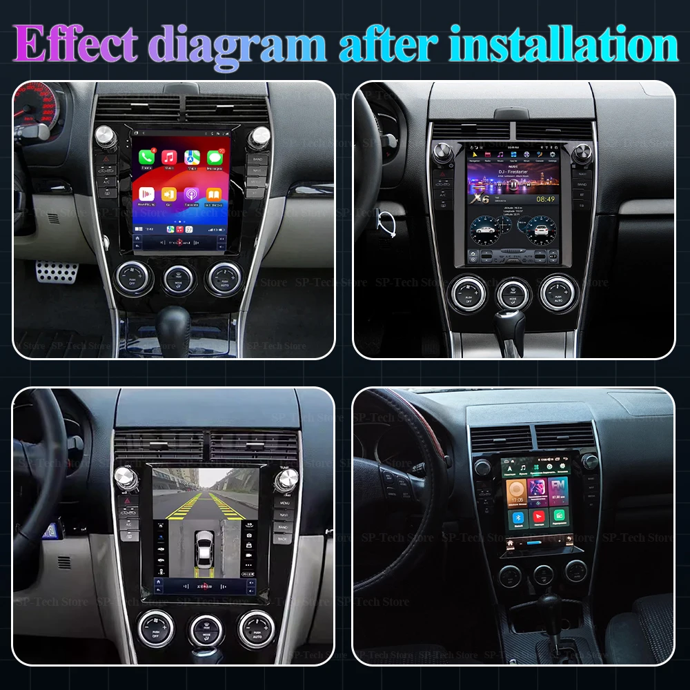 Фото 9.7-дюймовый Android 16 для Mazda 6 2004-2015 годов выпуска, автомобильная мультимедийная система с GPS и CarPlay №3