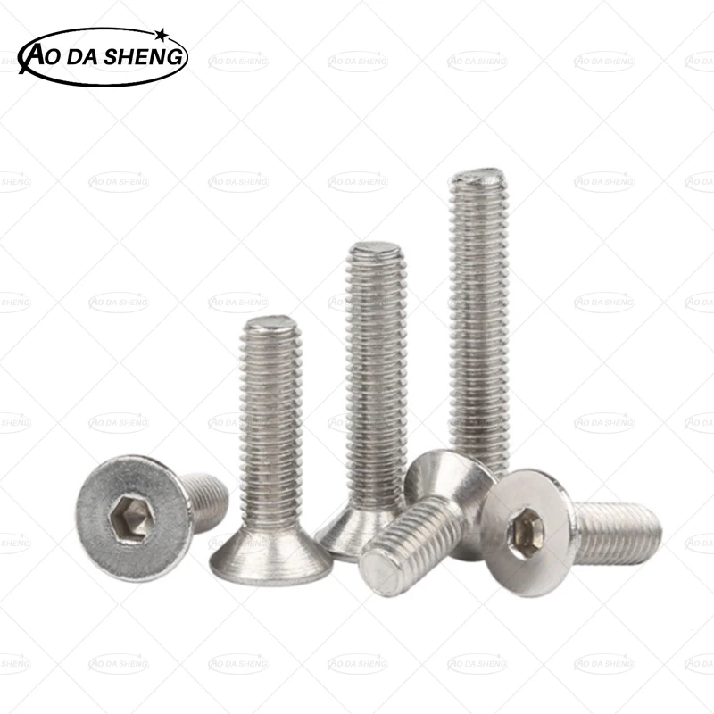 AODASHENG 10/50 шт. M2 M2.5 M3 M4 M5 DIN7991 A2 304 Шестигранная розетка из нержавеющей стали с