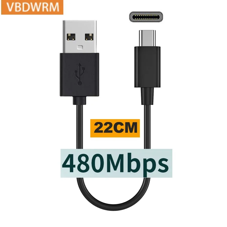 

USB-C Cable USB 3.1 3.0 A Male To USB Type-C Type Male Fast Charger Ultra Short Data Cable Mobile Powe 3A 60w Phone