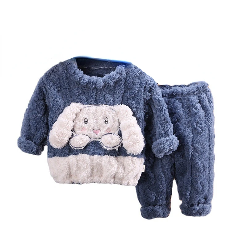 

New Winter Children Clothes Baby Girls Fashion Warm Sleepwear T-Shirt Pants 2Pcs/Sets Toddler Casual Costume Infant Kids Pajamas