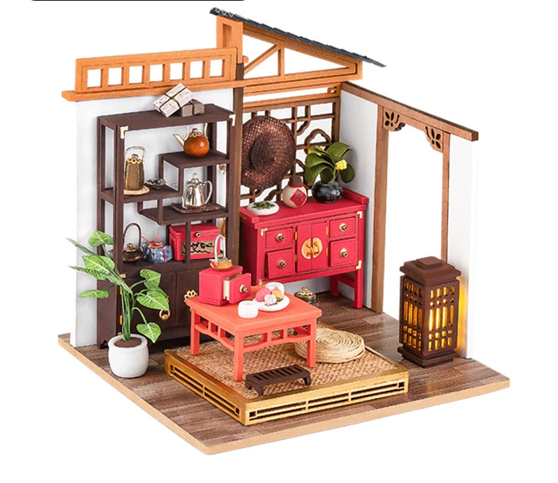 

DIY Cottage Handmade Ancient Style Small House Villa Handmade Wooden Assembly Model