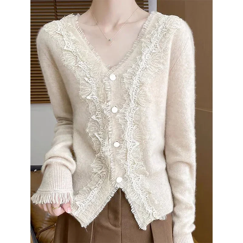 Женская одежда модные кружевные толстые однотонные свитера из мягкой шерсти