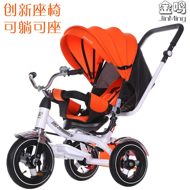 

Baby Tricycle Bike 3 In 1 Flat Lying Baby Carriage Stroller Trike Adjustable Swivel Seat Foldable Child Umbrella Stroller Pram