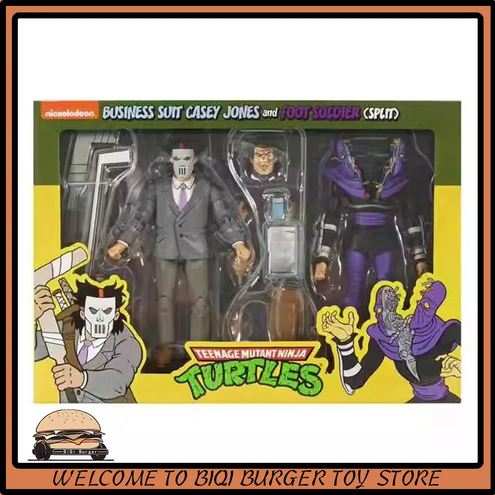 Оригинальный бизнес-костюм NECA TMNT Кейси Джонс и сплит-солдат 54394 фигурка