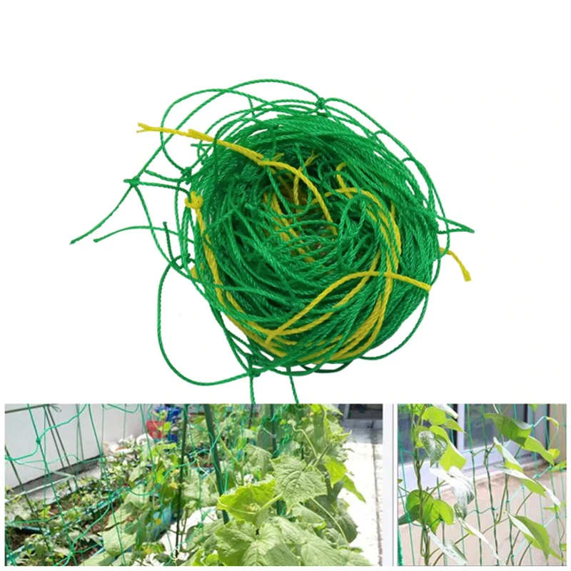 Garden Green Nylon Trellis Netting Support Climbing Bean Plants Nets Greenhouse Vine Vegetables Net Grow Fence Agriculture tools