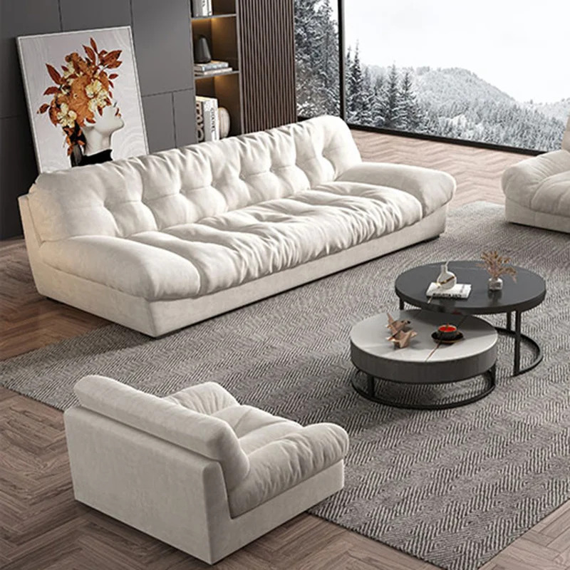 Современный диван-трансформер для гостиной, диван-кровать, большой секционный белый диван, пуф, простой классический диван, мебель для дома