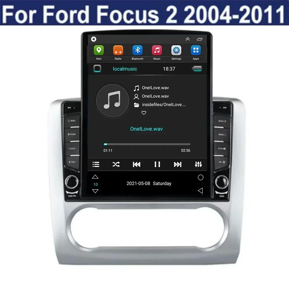 8G + 128G Android 13 Carplay автомобильное радио для Ford Focus 2 3 Mk2 Mk3 2004 2005-2011 Tesla Style