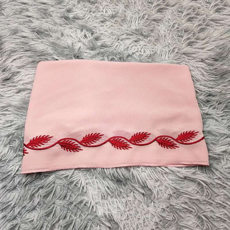 Chiffon Summer Embroidery Abaya Dubai Turkey Muslim Dress Woman Hijab 2022 Pink Saudi Arabian Islam Arabic Eid Mubarak New Abaya