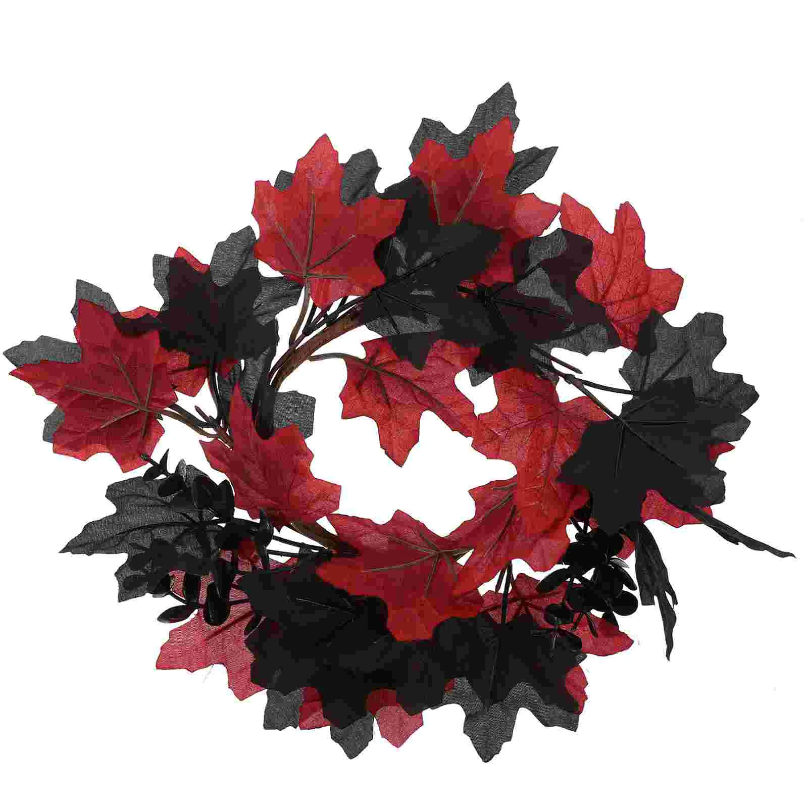 

Halloween Pendant Gothic Wreath Maple Leaf Front Door Wreaths Wall Decor Photo Props