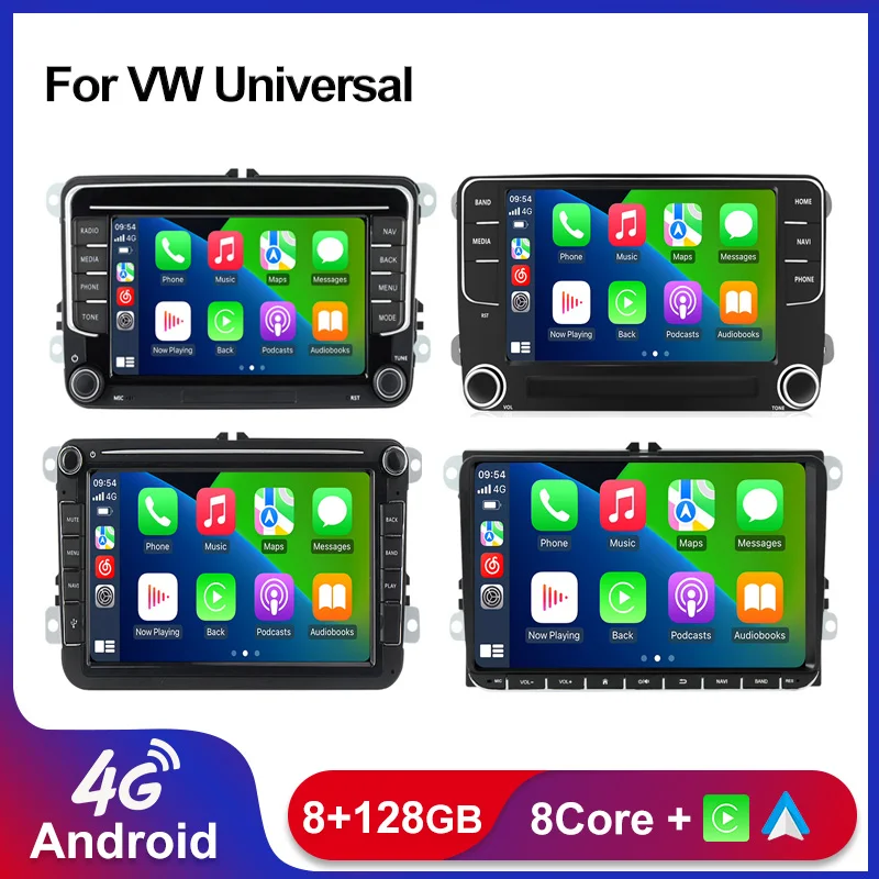 Мультимедийный автомобильный плеер для VW Volkswagen Passat B7 B6 Golf Touran Polo Tiguan Jetta 2 Din Android 11 Carplay Auto WIFI BT.