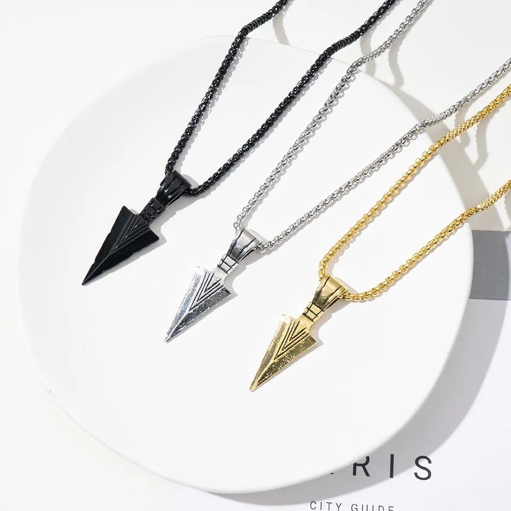 Винтажное женское и мужское колье с треугольной головкой