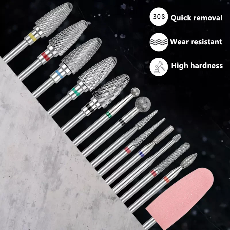 

Tungsten Carbide Nail Drill Bit Milling Cutter For Manicure Pedicure Nail Files Buffer Nail Art Equipment Accessory Tools