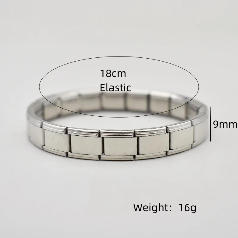 Модный браслет из нержавеющей стали итальянский эластичный браслет-подвеска
