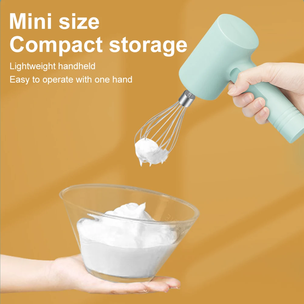 

Wireless Electric Food Mixer Portable Hand Blender Rechargeable Dough Blender Egg Beater Baking Hand Mixer Kitchen Tools