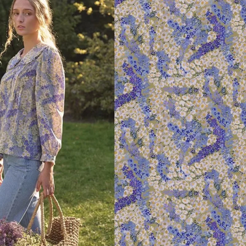 

Полиэфирная атласная брендовая модная ткань с принтом, тонкая шифоновая одежда, рубашка, Пижама, саржевая ткань для платья на метр, «сделай ...