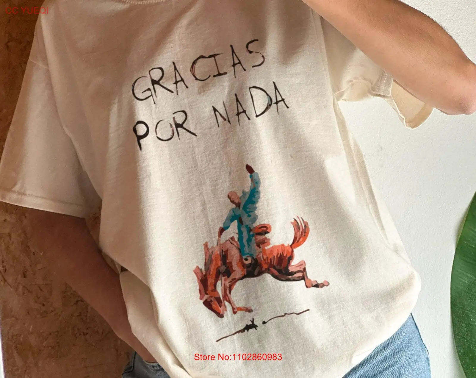 Gracias Por nada Футболка Benito For Fan Bunny Inspiration Ковбойская музыка с длинными или короткими