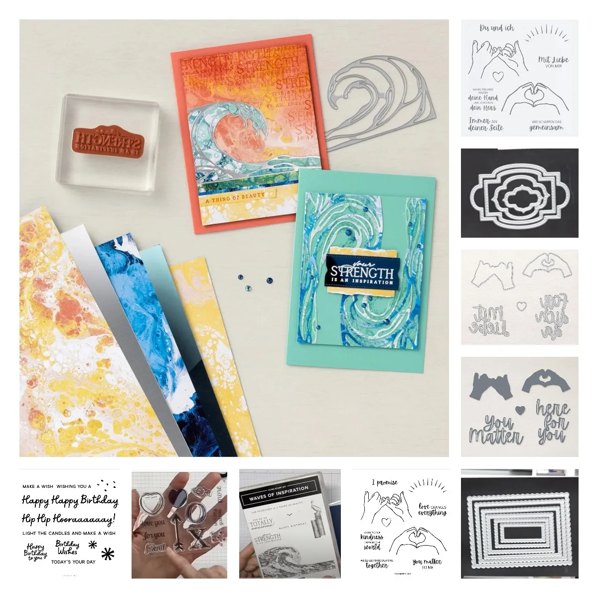 

2022 New Promise Love Happy Birthday Wavy Square Ring Metal Cutting Dies Stamps Set Diy Scrapbook Crafts Decorate Embossing Mold