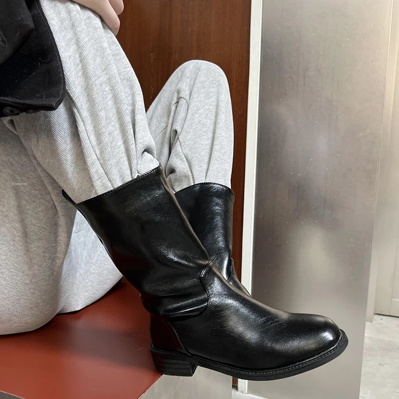 

, Size 34-39 Women Boots Real Leather Plush Fur Woman Long Boots Fashion Shoes Woman Warm Daily Footwear Motorcycle Boot