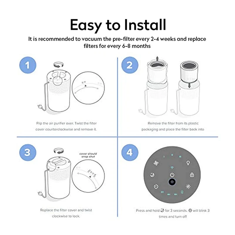 PM2.5 Hepa-фильтр для очистителя воздуха Levoit Core 200 фильтр с активированным углем 200S