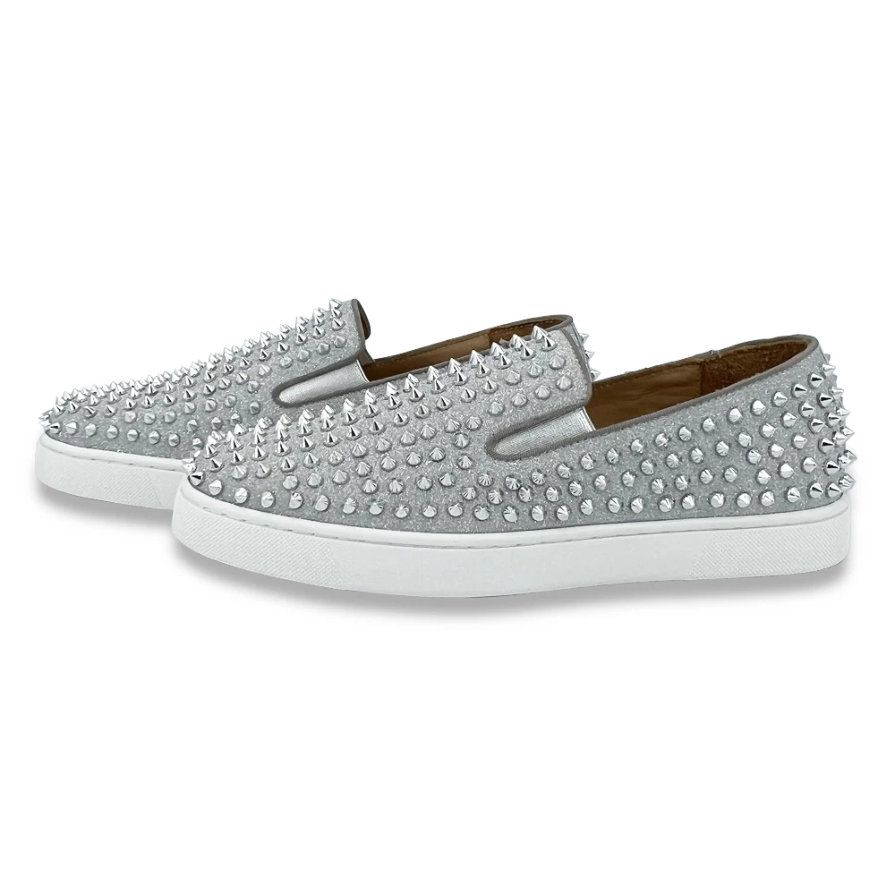 

Luxury Full Rivets Stud Loafers Casual Shoes Low Top Slip-on Platform Sneakers For Punk Hip-hop Women Men Running Sport Shoes