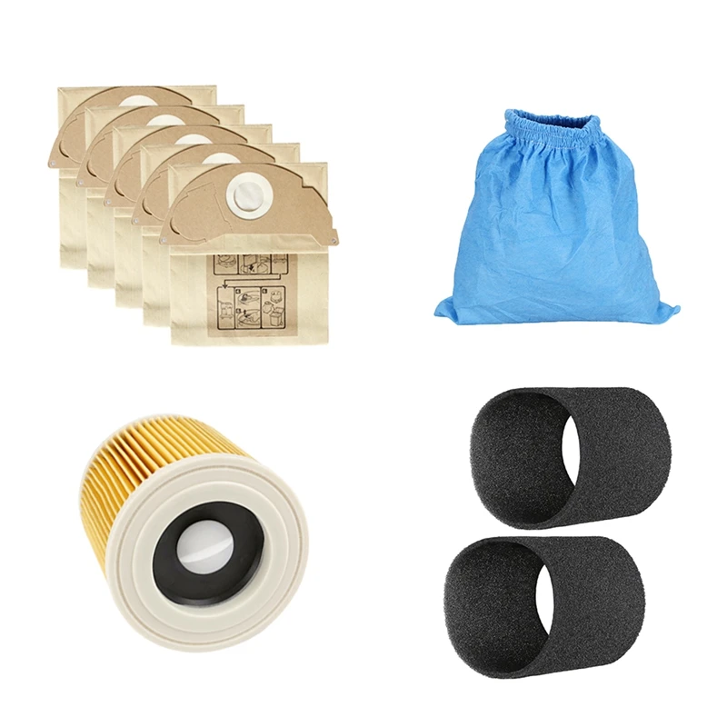 

Filters Dust Bags For Karcher WD2.250 WD2250 A2004 A2054 MV2 WD2 Vacuum Cleaner Bags Replacement Spare Parts Accessories
